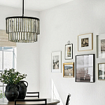 Люстра круглая с подвесками из натурального перламутра Nacre варинант исполнения - 3 | Loft Concept в Волгограде