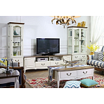 ТВ-тумба в стиле прованс из массива дерева Montmartre Wooden Provence TV Stand варинант исполнения - 3 | Loft Concept в Волгограде