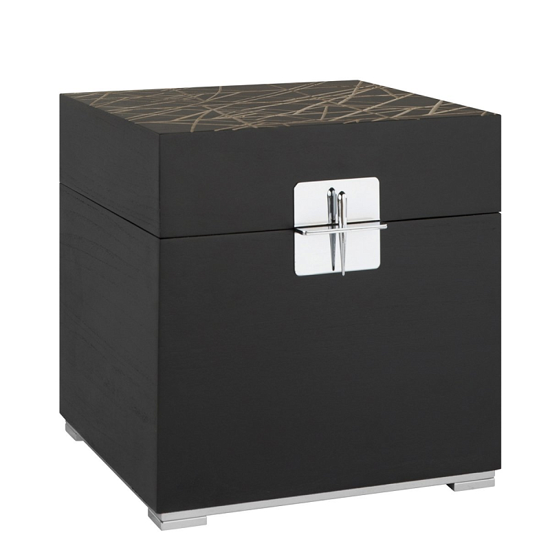 Сундук Silver Buckle Cube Черный Золотой Серебряный Сундук Silver Buckle Cube Черный Золотой Серебряный в Волгограде | Loft Concept