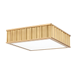 Потолочный светильник квадратный с гофрированным латунным абажуром Millennium варинант исполнения - 1 | Loft Concept в Волгограде