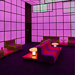 Дизайнерский кофейный стол на круглых ножках Poltronova T02 Pink Coffee Table варинант исполнения - 7 | Loft Concept в Волгограде