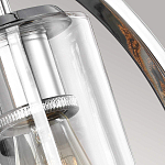 Бра цвета хром с круглой рамой и цилиндрическим прозрачным стеклянным плафоном на прямоугольном основании Feiss варинант исполнения - 5 | Loft Concept в Волгограде