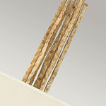 Люстра подвесная с широким белым текстильным абажуром и вертикальными декоративными элементами Hinkley варинант исполнения - 5 | Loft Concept в Волгограде