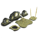 Настольный письменный набор из змеевика из 7-ми элементов Successful Leader варинант исполнения - 2 | Loft Concept в Волгограде