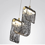 Подвесной светильник волнистой формы из фактурного стекла Wave варинант исполнения - 10 | Loft Concept в Волгограде