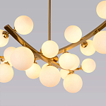 Люстра подвесная фигурная с белыми лампами в форме шара Felicitat варинант исполнения - 2 | Loft Concept в Волгограде