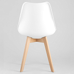 Стул с основой из пластика и мягким сиденьем Arvika White варинант исполнения - 5 | Loft Concept в Волгограде