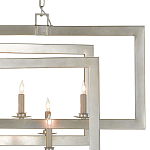 Люстра серебряная из пересекающихся прямоугольных элементов Intersecting Rectangles варинант исполнения - 1 | Loft Concept в Волгограде