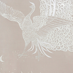 Обои ручная роспись в стиле Арт-деко Whistler Peacocks Special Colourway on Almost Mauve dyed silk варинант исполнения - 2 | Loft Concept в Волгограде