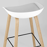 Барный стул на ножках из натурального дерева Boras White варинант исполнения - 6 | Loft Concept в Волгограде