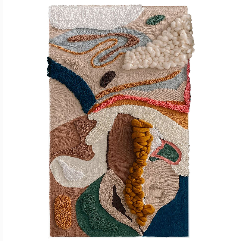 Тканый вручную текстильный гобелен Orchid Коричневый Бежевый в Волгограде | Loft Concept 