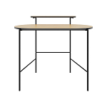 Стол письменный овальной формы с полкой LOUB WORKING TABLE BLACK OAK варинант исполнения - 1 | Loft Concept в Волгограде