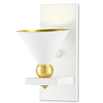 Бра с бело-золотыми плафоном в форме конуса Light Source варинант исполнения - 4 | Loft Concept в Волгограде