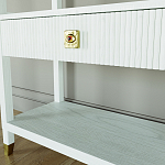 Стеллаж Elsa Dreams White со стеклянными полками и ящиком варинант исполнения - 5 | Loft Concept в Волгограде