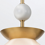 Подвесной светильник латунного цвета с конусовидным белым плафоном Quintiesse варинант исполнения - 4 | Loft Concept в Волгограде