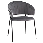 Стул в велюре серого цвета Horizon варинант исполнения - 1 | Loft Concept в Волгограде