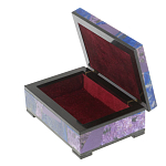 Шкатулка из натурального камня лазурит и чароит Stone Casket варинант исполнения - 3 | Loft Concept в Волгограде