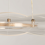 Люстра с прозрачным волнистым плафоном в форме цветка Ethereal Bloom варинант исполнения - 9 | Loft Concept в Волгограде