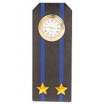 Часы погон подарочные настольные Авиация ВМФ из натурального камня Змеевик Military Clock варинант исполнения - 16 | Loft Concept в Волгограде