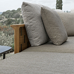 Дизайнерский уличный диван из массива дерева с плетеной спинкой PALINFRASCA Sofa варинант исполнения - 2 | Loft Concept в Волгограде