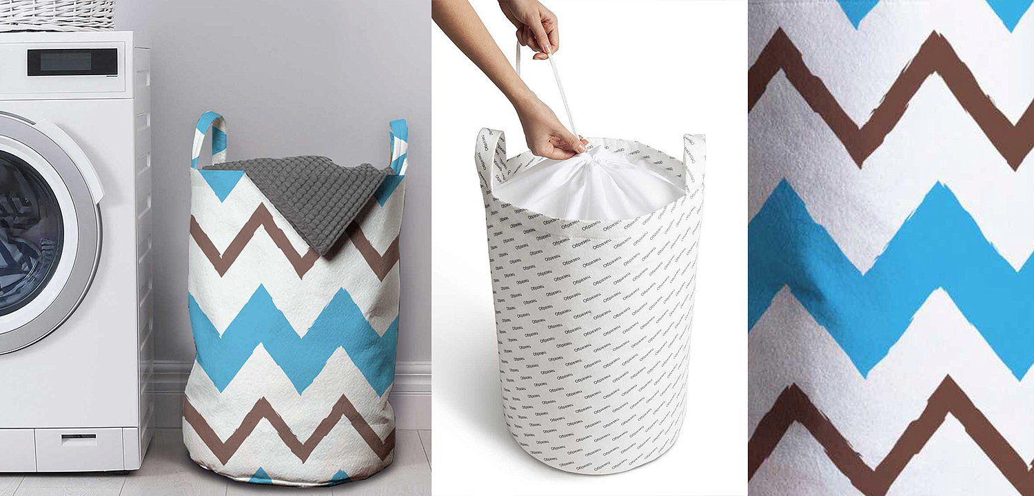 Корзина Blue Zigzag Basket Корзина Blue Zigzag Basket - Loft-Concept в Волгограде