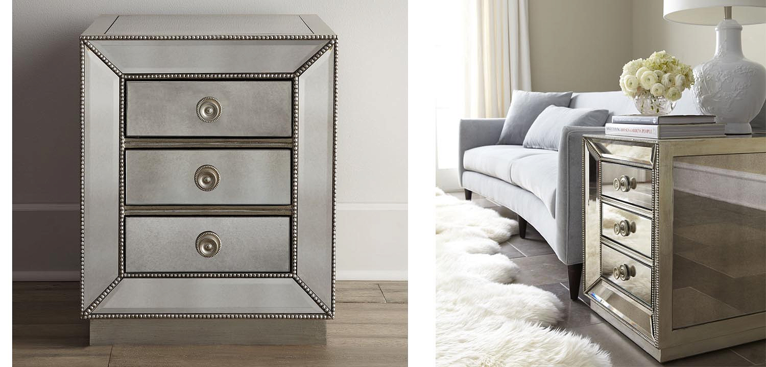 Тумба Blasco Mirrored Nightstand Тумба Blasco Mirrored Nightstand - Loft-Concept в Волгограде