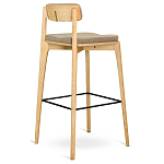 Барный стул из массива ясеня Elegant Ash Shape варинант исполнения - 4 | Loft Concept в Волгограде