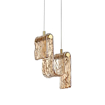 Подвесной светильник волнистой формы из фактурного стекла Wave варинант исполнения - 2 | Loft Concept в Волгограде