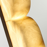 Бра с изогнутым плафоном из белого алебастра на прямоугольном основании Cryptocrystalline Stone варинант исполнения - 8 | Loft Concept в Волгограде