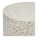 Приставной столик с рисунком из раковин устриц Bone Inlay варинант исполнения - 3 | Loft Concept в Волгограде