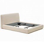 Кровать со съемным бежевым чехлом из ткани букле White Boucle Collection варинант исполнения - 1 | Loft Concept в Волгограде