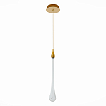 Подвесной светильник с плафоном в форме капли на золотистом каркасе Raindrop варинант исполнения - 3 | Loft Concept в Волгограде