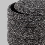 Пуф Three Gray в ткани букле серого цвета варинант исполнения - 5 | Loft Concept в Волгограде