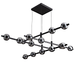 Люстра подвесная черная в сочетании с серыми стеклянными плафонами Embodiment варинант исполнения - 1 | Loft Concept в Волгограде