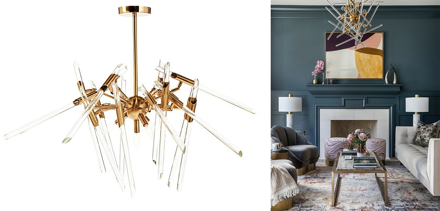 Люстра Ice Rods Chandelier brass Люстра Ice Rods Chandelier brass - Loft-Concept в Волгограде