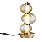 Настольная лампа с 3-мя рифлеными стеклянными шарами Marcelh Light варинант исполнения - 2 | Loft Concept в Волгограде
