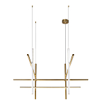 Люстра с 8-ю пересекающимися цилиндрическими плафонами на тонких тросах Trumpet tube варинант исполнения - 4 | Loft Concept в Волгограде