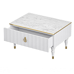 Стол журнальный белый с ящиком Expanses of Beauty варинант исполнения - 2 | Loft Concept в Волгограде