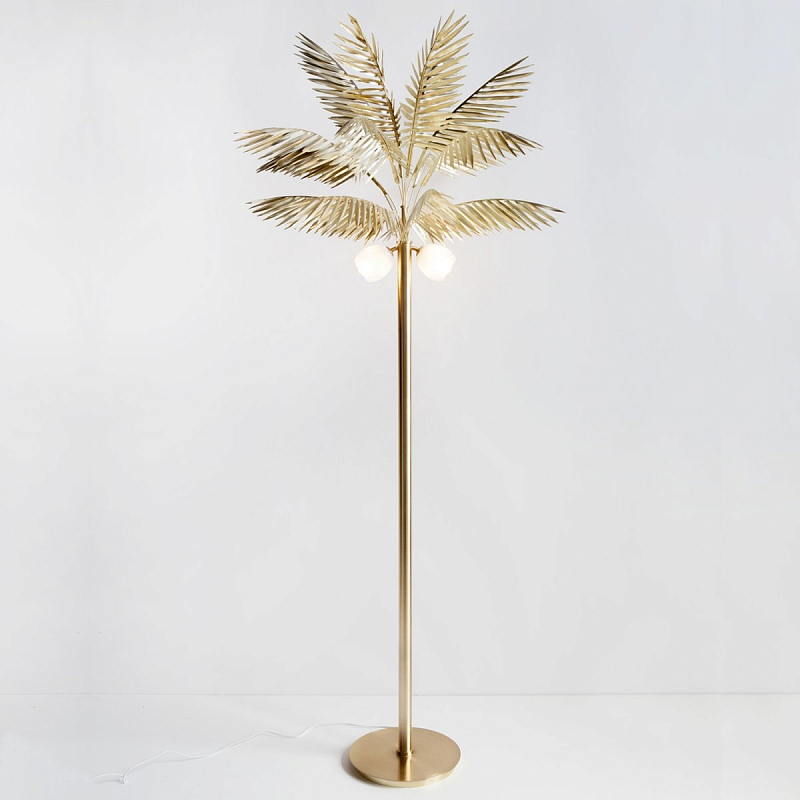 Торшер Palmyra palm tree lamp Золотой Белый Торшер Palmyra palm tree lamp Золотой Белый в Волгограде | Loft Concept