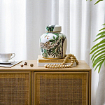 Ваза с крышкой фарфоровая с ручной росписью Leopard Collection  варинант исполнения - 4 | Loft Concept в Волгограде