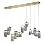 Подвесной светильник линейный с плафонами волнистой формы из фактурного стекла Big Wave варинант исполнения - 3 | Loft Concept в Волгограде