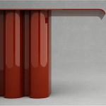 Консоль красная с цилиндрическим основанием Giorgio варинант исполнения - 2 | Loft Concept в Волгограде