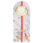 Часы погон МВД подарочные настольные из натурального камня Мрамор Military Clock варинант исполнения - 13 | Loft Concept в Волгограде