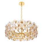 Люстра круглая золотого цвета с круглыми хрустальным элементами Solyria варинант исполнения - 6 | Loft Concept в Волгограде