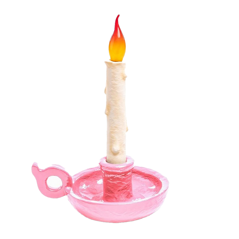 Настольная лампа Seletti Bugia light pink Белый Розовый Настольная лампа Seletti Bugia light pink Белый Розовый в Волгограде | Loft Concept