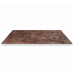 Стол обеденный с коричневой прямоугольной столешницей из керамики на четырех металлических ножках Brown Ceramics варинант исполнения - 2 | Loft Concept в Волгограде