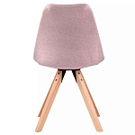 Стул мягкий с высокой спинкой на деревянных ножках Chair Dusty Pink варинант исполнения - 4 | Loft Concept в Волгограде