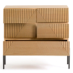 Комод с геометрическим рисунком на ящиках Anders Light Wood варинант исполнения - 3 | Loft Concept в Волгограде