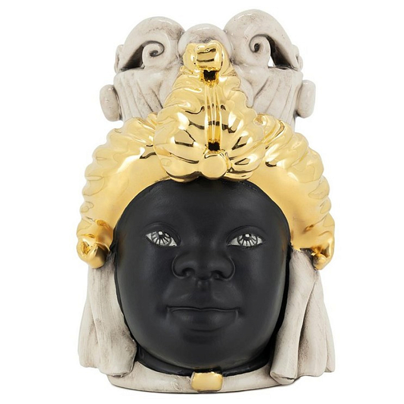 Ваза Vase Moro Lady Small Chic Черный Золотой Бежевый Ваза Vase Moro Lady Small Chic Черный Золотой Бежевый в Волгограде | Loft Concept