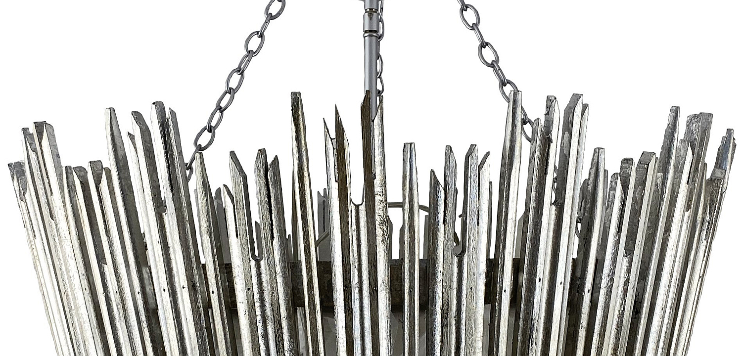Люстра Ragna Silver Wooden Rods Chandelier Люстра Ragna Silver Wooden Rods Chandelier - Loft-Concept в Волгограде